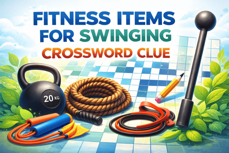 fitness items for swinging crossword clue