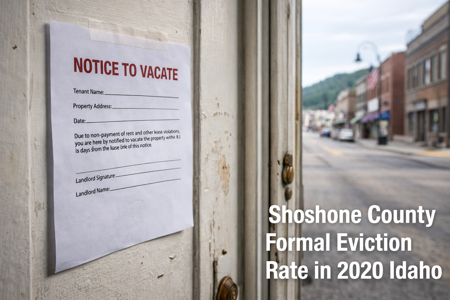 shoshone county formal eviction rate 2020 idaho