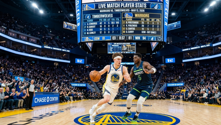 golden state warriors vs timberwolves match player stats